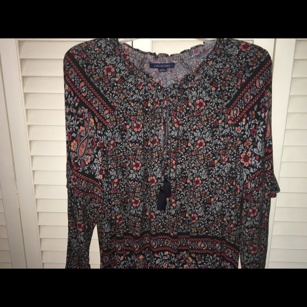 Paisley long sleeve blouse